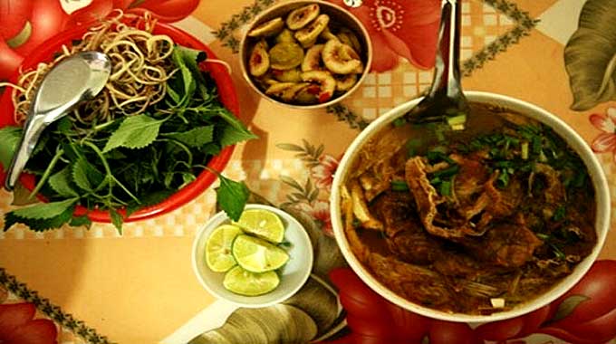 Fish noodle soup, a specialty of Moc Chau