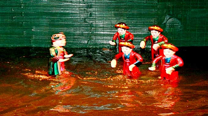 New water puppetry theater opened in town