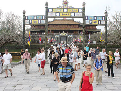 Foreign visitors to Hue increase sharply 