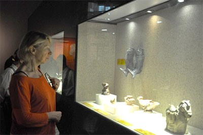 Vietnamese ancient pottery displayed in Hanoi