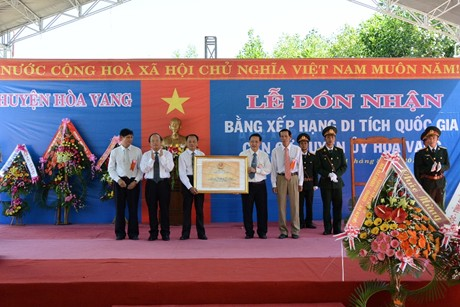 Căn cứ Huyện ủy Hòa Vang (Đà Nẵng) đón nhận Bằng Di tích Quốc gia