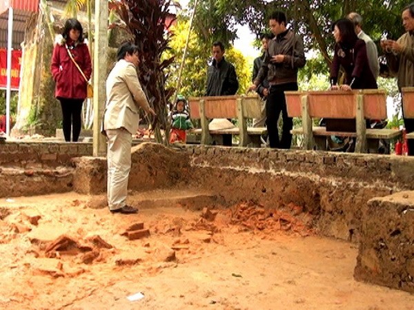 Hành cung Lỗ Giang ở Thái Bình được phát hiện nhiều hiện vật cổ