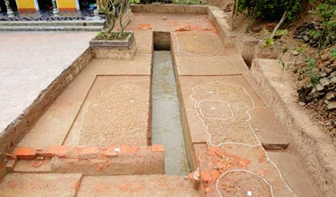 Phát hiện thêm nhiều hiện vật cổ tại di tích Hành cung Lỗ Giang 
