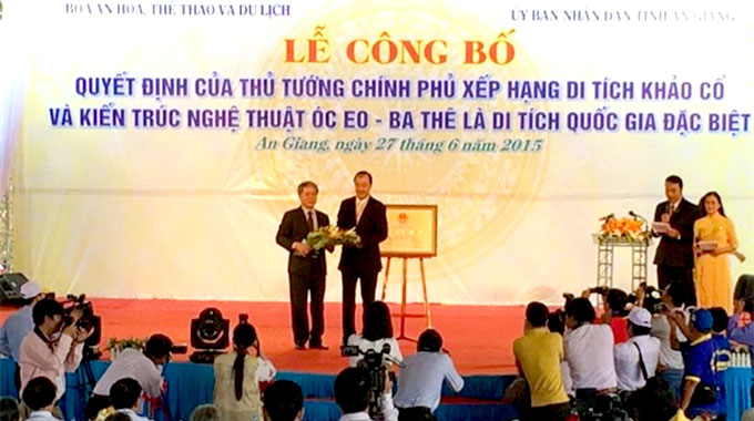 Oc Eo-Ba The recognised as special national relic