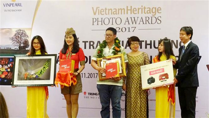 Remise des prix du concours de photos sur le patrimoine du Viet Nam 2017