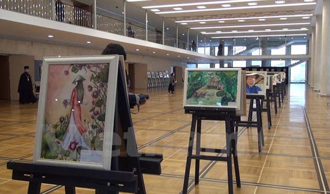 Tranh vẽ về Việt Nam được trưng bày tại Điện Kremli 