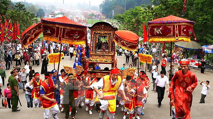 Lễ rước kiệu về Đền Hùng - nét đẹp văn hóa truyền thống Việt Nam