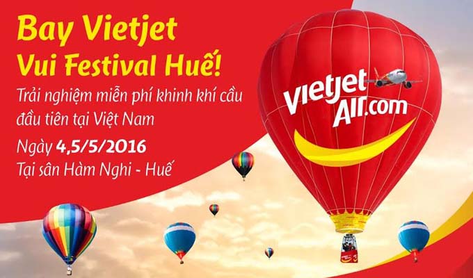 Trải nghiệm khinh khí cầu Vietjet tại Festival Huế