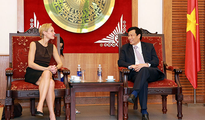 Bộ trưởng Nguyễn Ngọc Thiện tiếp ngoại giao Đại sứ Thụy Điển, Thái Lan