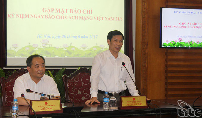 Bộ VHTTDL gặp mặt phóng viên báo chí nhân Ngày Báo chí Cách mạng Việt Nam