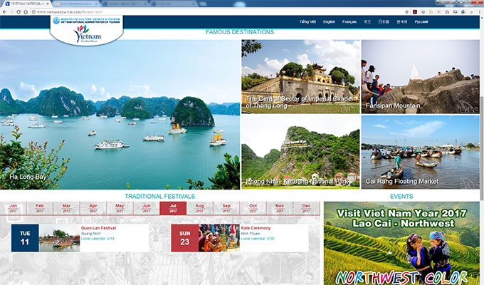 Launching new interface of Viet Nam tourism website