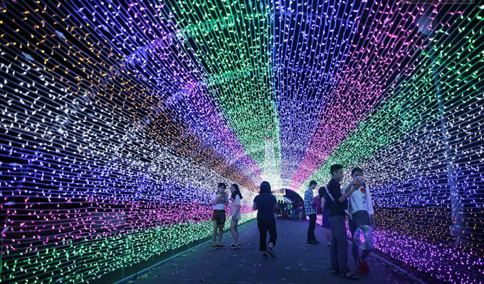 Sai Gon Zoo celebrates light festival with LED lights