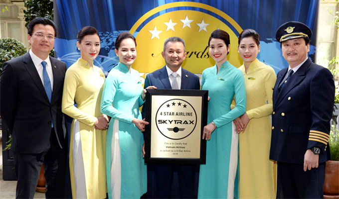 Vietnam Airlines maintains Skytrax four-star rating for three consecutive years