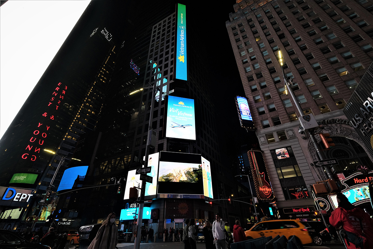 Vietnam tourism images appear in Time Square