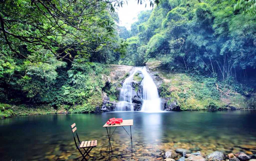 Khe Tien waterfall in Quang Ninh