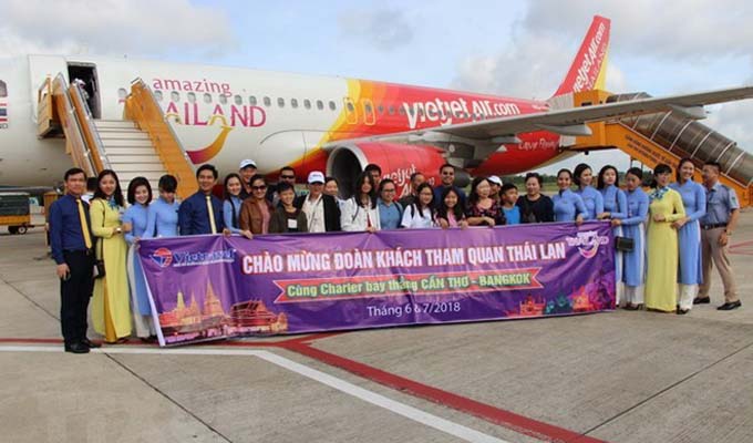 越南芹苴市直飞泰国首都曼谷的航线投入运行