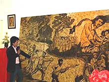 Coconut shell mosaic depicts Dien Bien Phu victory 