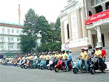 Vespa tour arranged for foreign tourists