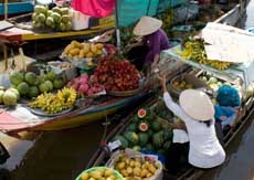 Floating Markets in South-West Vietnam