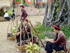 Village market recreated in stadium 