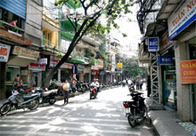 La rue Hang Bac à Hanoi