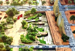 Quy hoạch quảng trường trung tâm và công viên bờ sông khu đô thị mới Thủ Thiêm