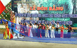 Lễ đón nhận bằng xếp hạng di tích danh lam thắng cảnh quốc gia Pu Sam Cap