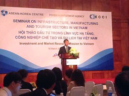 Hội thảo “Xúc tiến đầu tư trong lĩnh vực hạ tầng, công nghiệp chế tạo và du lịch tại Việt Nam” 