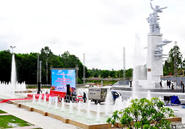 Khánh thành đài phun nước di tích Ngã ba Đồng Lộc