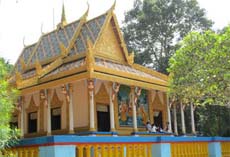 Colorful pagodas in Soc Trang