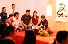 Thai Nguyen celebrates with a cup 