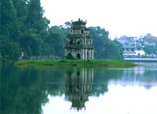 Une peinture brodée sur l'histoire de Thang Long-Hanoi