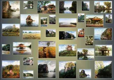 Exposition de peintures de paysages vietnamiens du peintre polonais Franciszek Ryszard Mazurek