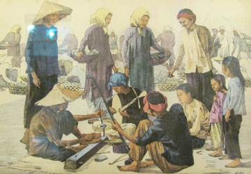 Exposition sur les tenues traditionnelles des Vietnamiens