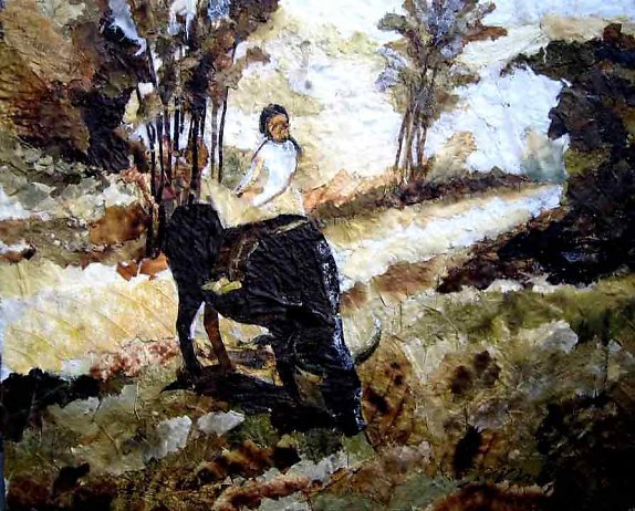 Peinture en feuilles mortes - nouveau plaisir des artistes vietnamiens